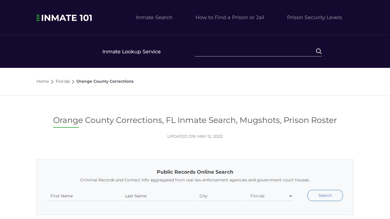 Orange County Corrections, FL Inmate Search, Mugshots, Prison Roster